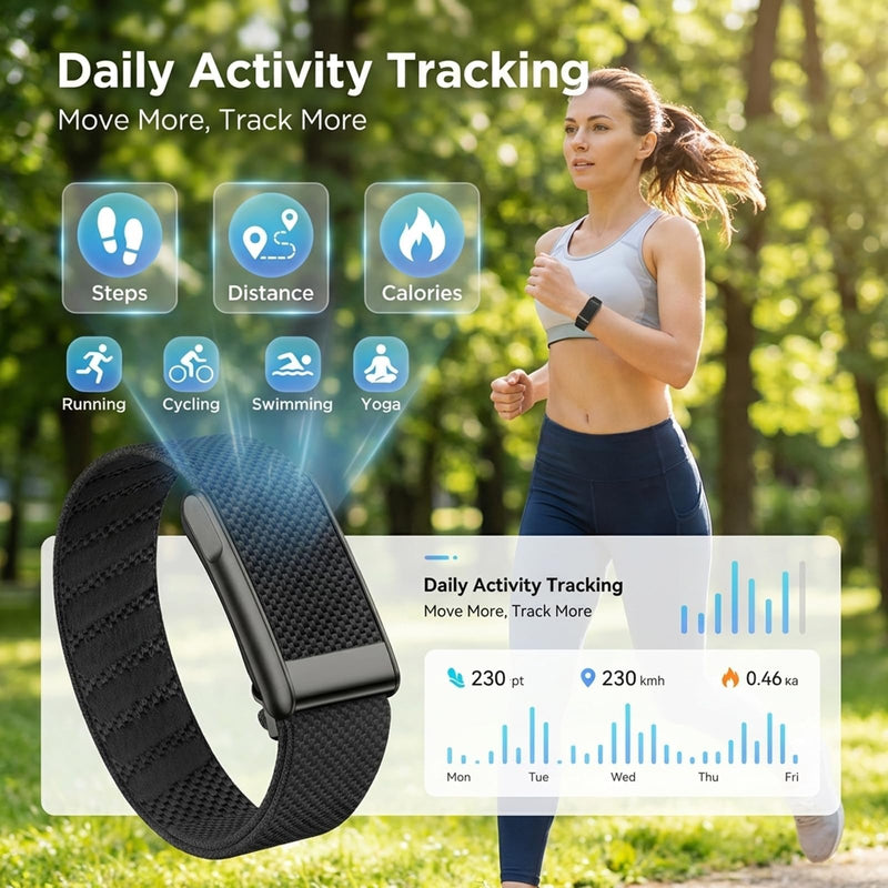 Smart Band Smart Bracelet Fitness Tracker for Women Men Health Arm Band Tracker with Heart Rate Sleep Monitor NFC Android iOS forest