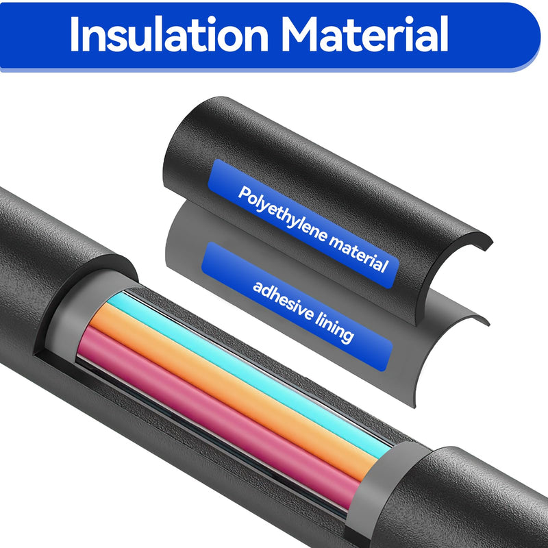 Heat Shrink Tube, Heat Shrink Tube with Adhesive, 4:1 Heat Shrink Tubes, Waterproof, Heat Shrink Tube Black for Cable Insulation, Marking, Cable Bundling, Repairs (20 mm x 2 m) 20MM*2M