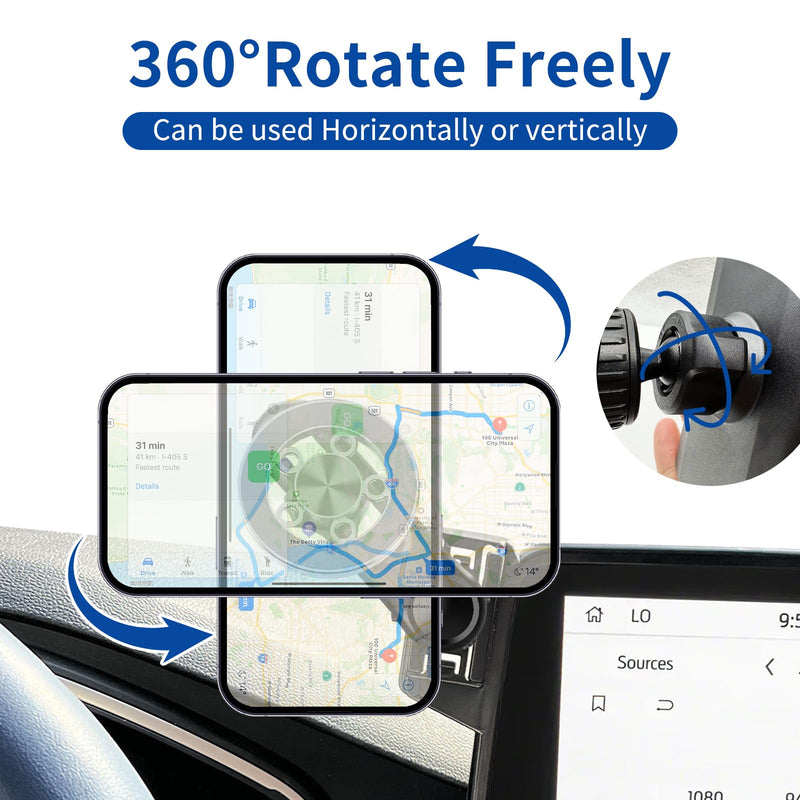 Car Phone Holder for Ford Escape 2020-2025 Accessories 8-inch Screen，Car Mount，[Strongest Magnets] 360° Rotation [Adjustable Extended Arm]，Compatible with All Cell Phones