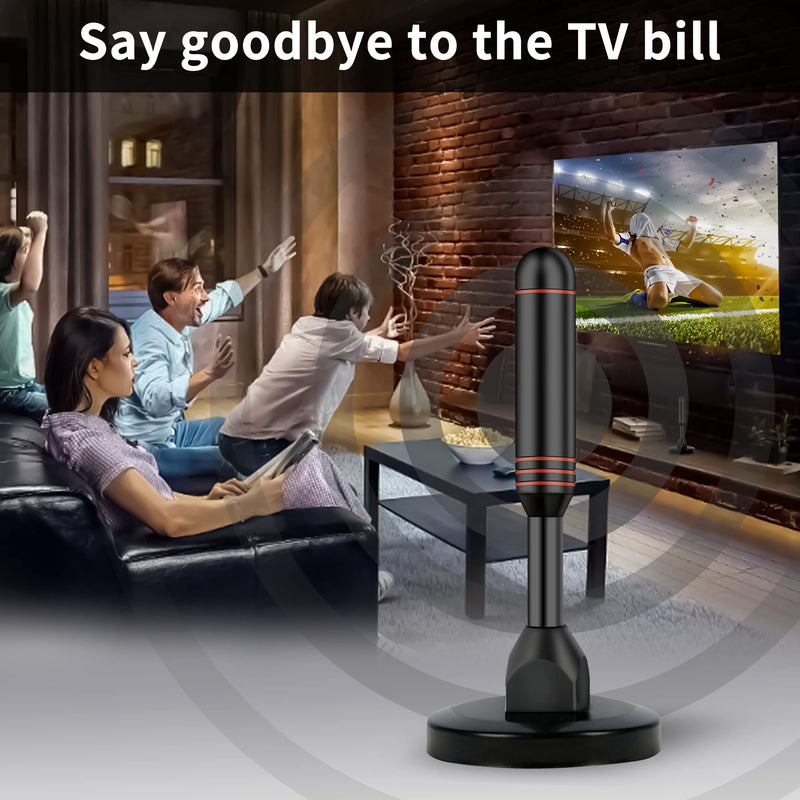 [AUSTRALIA] - TV Antenna Indoor Antenna for Smart TV with 2 Amplifier Signal Booster for Long Range Reception and All Smart TVs HD Digital Antenna for Local Channels Supports 4K 1080p(Red) Red 