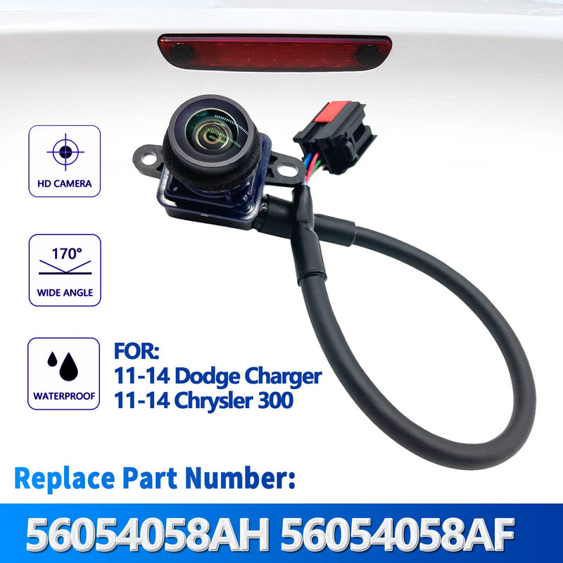 Rear View Back Up Camera Compatible with 2011-2014 Dodge Charger Chrysler 300 Replacement Backup Camera Replaces 56054058AH 56054058AD