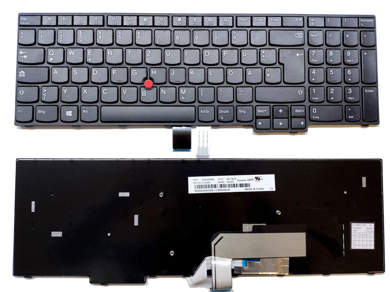 Replacement US Non-Backlit Keyboard for Lenovo Thinkpad E570 E575 E570C