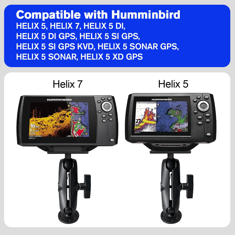 Aluminum 1.5" Ball Helix 5/7 Fish Finder Mount,C Size Universal Marine Electronics Mount,Helix 7 Mounting Bracket for Kayak/Boat Helix 7 mount