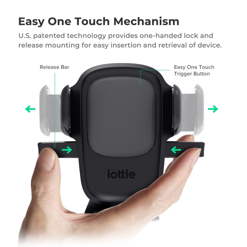 iOttie Easy One Touch Signature Dashboard & Windshield Universal Car Mount Phone Holder Desk Stand with Suction Cup Base and Telescopic Arm for iPhone, Samsung, Google, More Smartphones Dash & Windshield