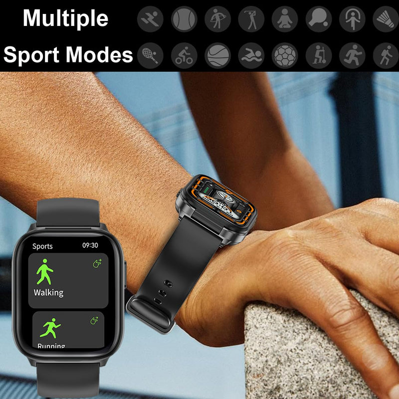 Smart Watch with Earbuds, 2 in 1 Bluetooth Watch with Wireless Earphones, Fitness Tracker Heart Rate Monitor Sleep Tracker Step Calories Counter, Waterproof Smartwatches for iOS Android Phones Gold