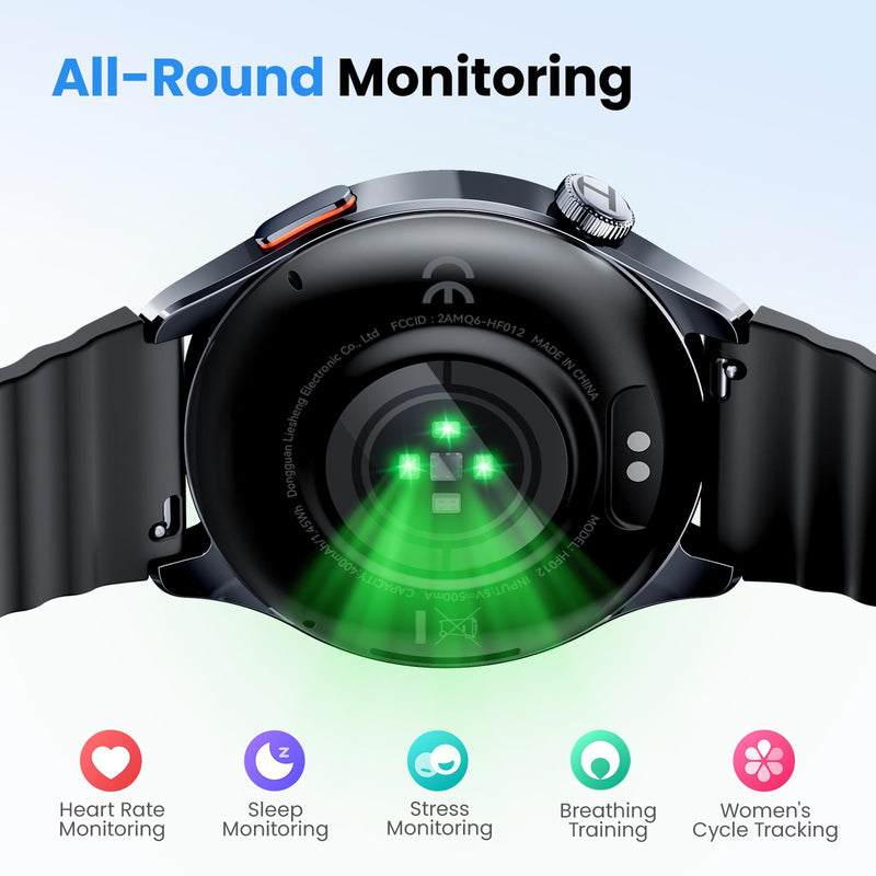 HAYLOU Watch 4S Smart Watch for Men Women with GPS, Fitness Tracker, Black | 1.43" AMOLED, 120+ Sports Modes, Built-in GPS Activity Tracker, Bluetooth 5.3 Calling Smartwatch with 1ATM Water Resistance