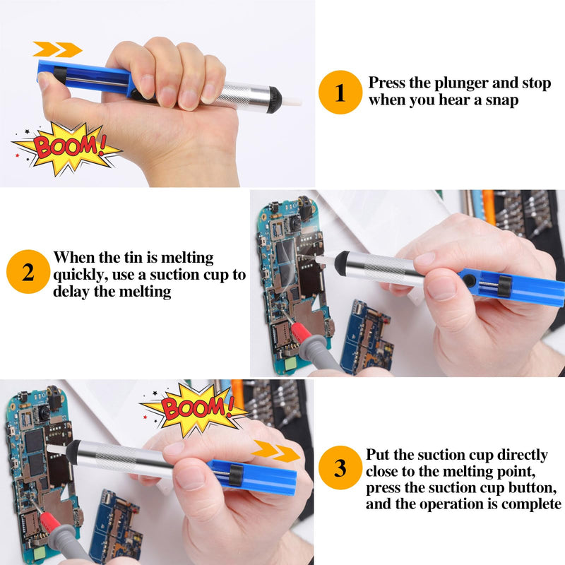 [AUSTRALIA] - Desoldering Suction Pump, Antistatic Desoldering Pump, Desoldering Wick, Soldering Suction Suction, Soldering Extraction Pump, Desoldering Soldering for Professional Welders, Desoldering Valve Pump, 