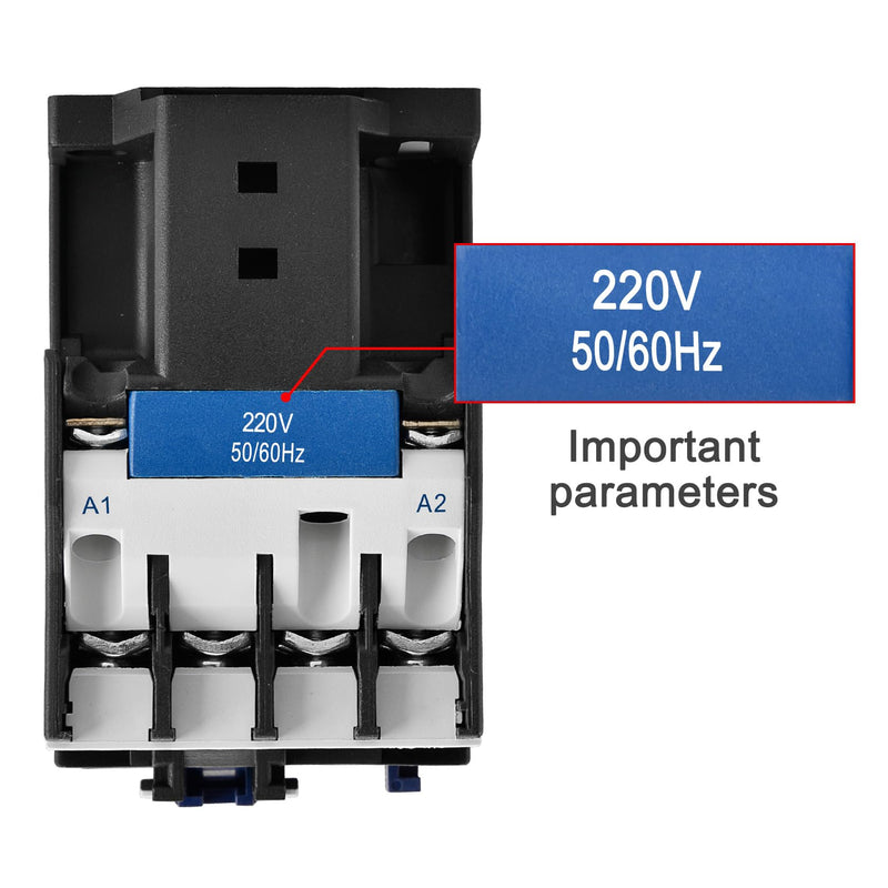 AC Contactor CJX2-2510 220V 50/60Hz Coil 3P 3 Pole Normally Open Ie 25A Ue 380V