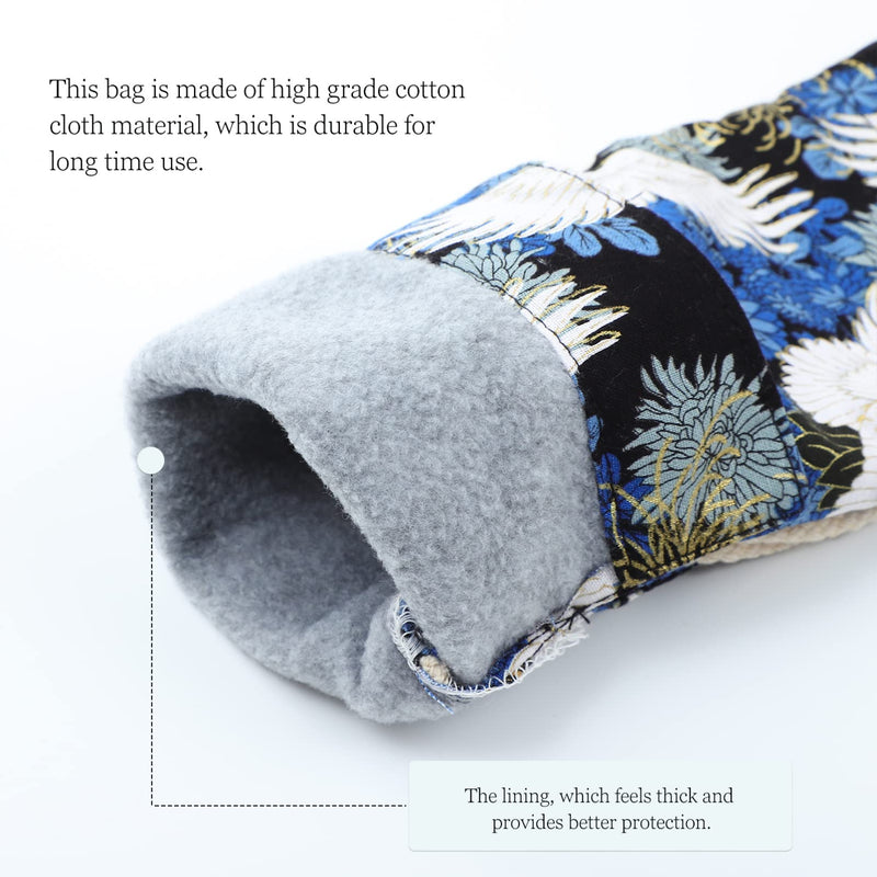 Flute Accessory Flute Case Cloth Flute Bag Flute Storage Pouch Folk Style Flute Bag Flute Woven Bag Musical Instruments Storage Container (Blue) Bag Flute