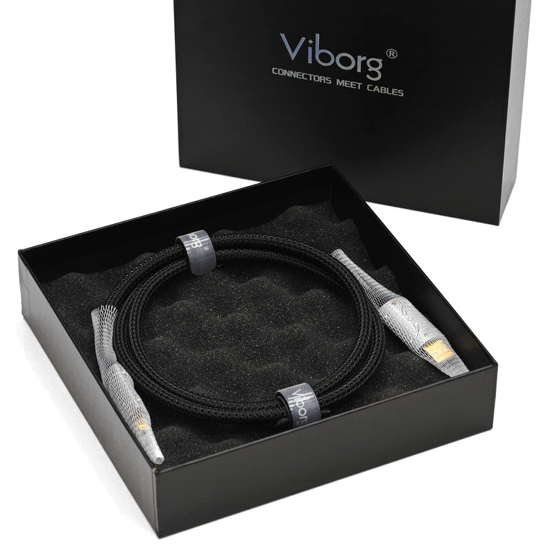 Viborg HiFi USB A to B Cable Silver Plated Copper 4.9FT for Audiophile Audio, DAC, Decoder, Printer, Scanner (UC01) 1.5 m UC01