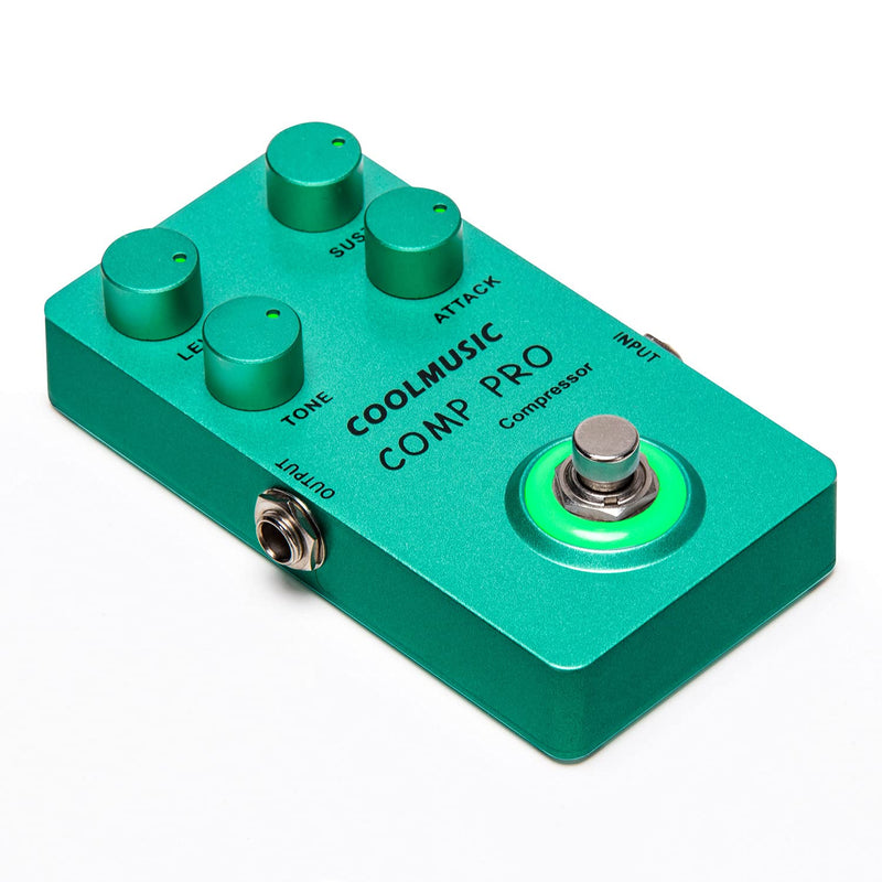COOLMUSIC C-CS01 Compressor Pedal, Comp Guitar Pedal Compression Effect Electric Guitar and Bass True Bypass