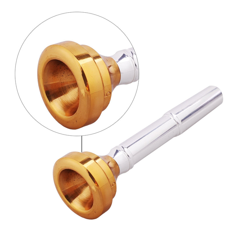 7c 5c 3c 1.5c Trumpet Mouthpiece with 4 Golden Mouthpiece Cups 7c 5c 3c 1.5c