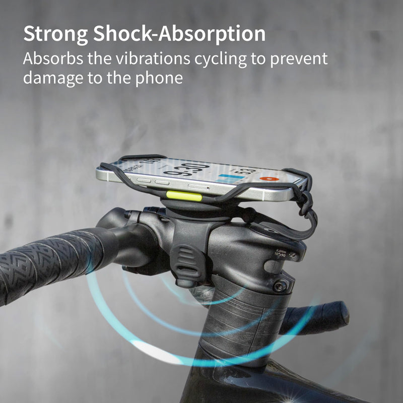 Bone Bike Tie Connect Kit 2 Magnetic, Quick Release 360° Rotation Universal Road Bike Phone Mount for Stem & Handlebar, Fits 4.7"-7.2" Phones iPhone 15 Pro Max/Plus, 14 Pro Max, Samsung S24, and More
