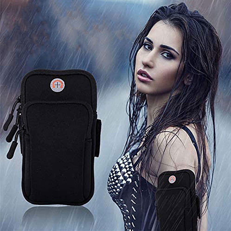 Phone Holder for Running Armband iPhone 15 14 13 12 11 Pro Max XS XR X 8 7 6 Plus SE Mini Galaxy Ultra Edge S24 S23 S22 S21 S20 Note 20 10 Pouch Bag,Arm Band Sleeve Fit Sport Gym Hiking-Black 1-Black