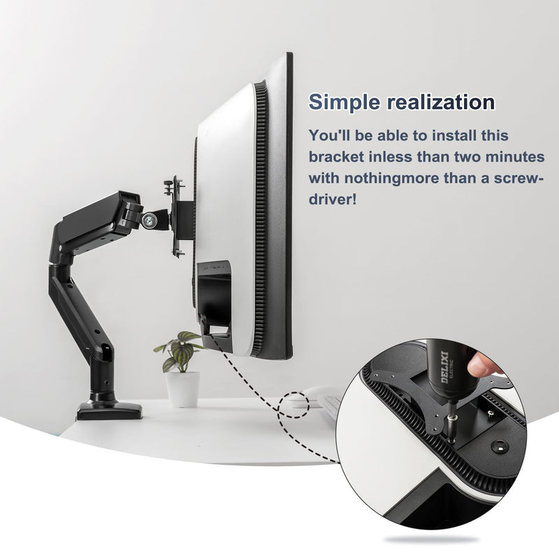 VESA Bracket Adapter for DELL Alienware 34" Curved QD-OLED (Fits AW3423DW) | Compatible with Alienware 34" Curved Gaming Monitor | (Fits AW3423DW)–75x75 to 100x100 VESA Mount Adapter Bracket