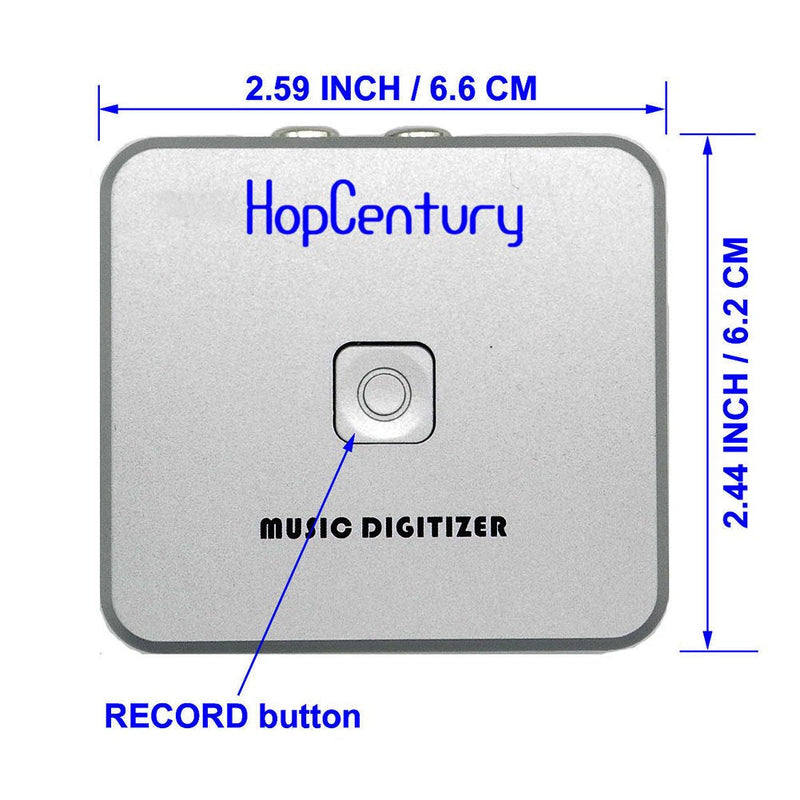 Music Digitizer CD Recorder for Music Audio Capture Device Cassette MP3 Recorder Converter with 3.5mm & RCA Line Input