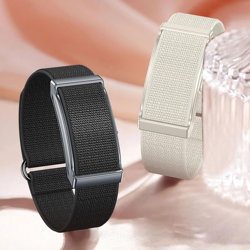 Smart Bracelet for Women and Men with 2 Bands, Screenless Fitness Tracker No Screen Lightweight for 100+ Sports IP68 Waterproof Wearable Activity Wristband Heart Rate Sleep Monitor Black