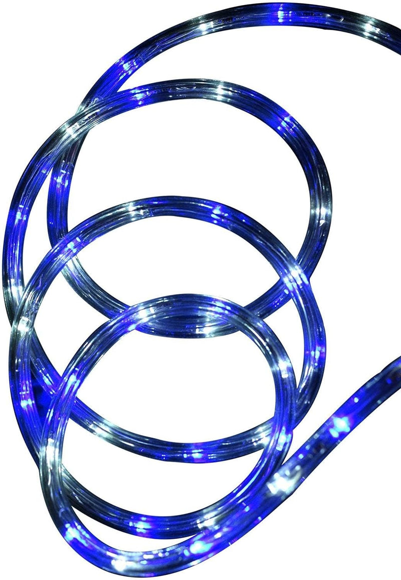 Areful Blue LED Lights, 16ft Rope Lights, Connectable and Flexible Blue Strip Lighting, High Brightness 3528 LEDs with Clear PVC Jacket, Waterproof Weatherproof for Indoor Outdoor Use