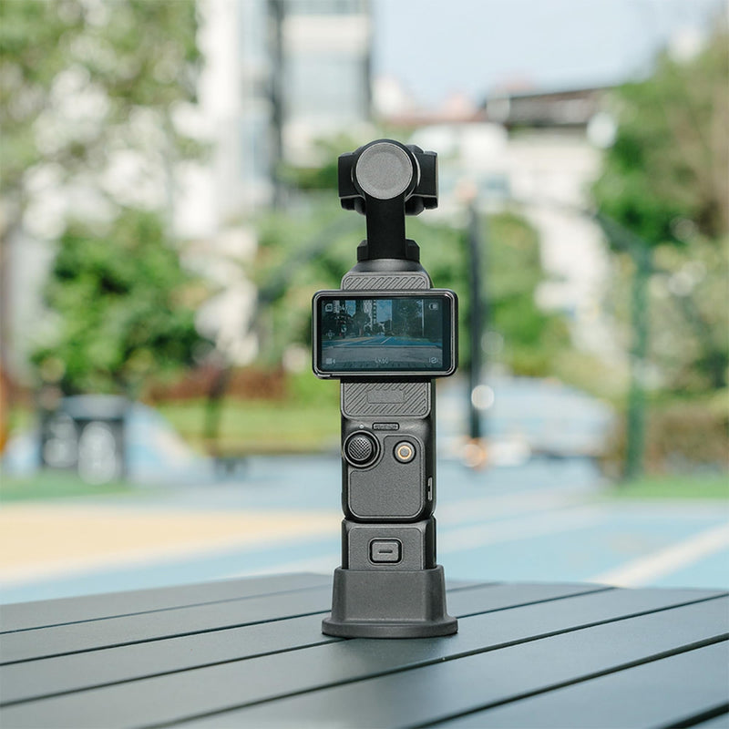 PCTC Silicone Non-Slip Desktop Mount for DJI Osmo Pocket 3, Lightweight and Compact, OSMO Pocket 3 Accessories (Silicone Black) Non-Slip Mount-B