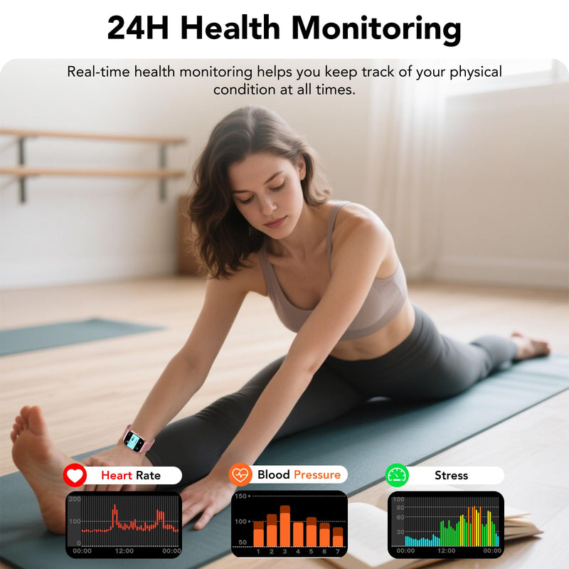 CASCHO Smart Watch for Women (2 Bands), Bluetooth Call Smartwatch with AI Voice,1.85" HD Fitness Watch,Heart Rate/SpO2/Steps/Sleep Monitor,120+ Sports Modes,Smart Watches for Android iOS-Rose Gold Rose Gold 1