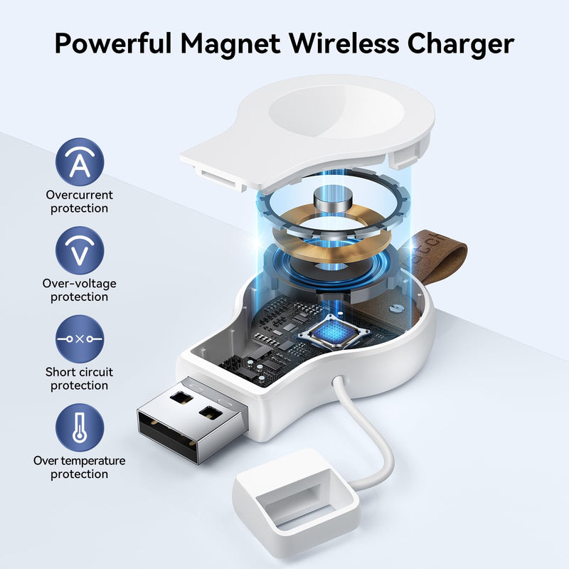10000mAh Battery Case for Galaxy S25 Ultra+Portable Charger for Apple Watch