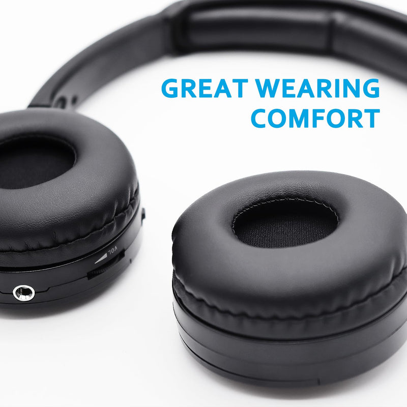 IR Headphones for Car DVD, Universal Infrared Headphones, 2 Channel Wireless for Honda Odyssey Rear Entertainment System (2 Pack)