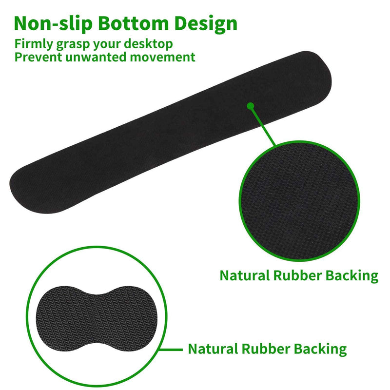 Ergonomic Keyboard Wrist Rests Gel Memory Foam Mouse Pad with Round Mousepad + Coasters, Wrist Support Set with Non Slip Base for Gaming Office Laptop Easy Typing & Pain Relief, Leopard Print