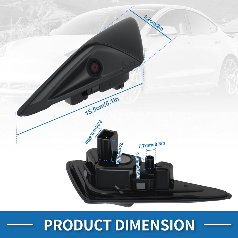 Front Right Side Fender Camera for Tesla Model 3 Model Y 2017-2022 Trun Signal Repeater Wing Cam Replacement Park Assist Camera Replace No.1125107-50-J/1125107-50-H/1125107-50-G 112510750J Front Right Side