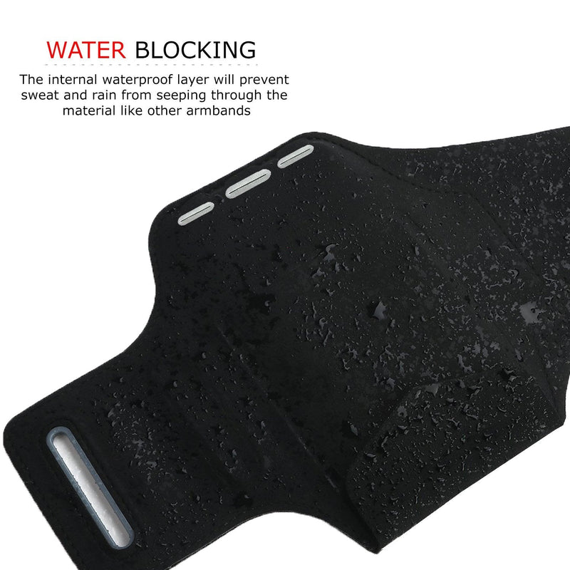 RevereSport Compatible iPhone 12 Pro Waterproof Running Armband with Extra Pockets for Keys, Cash and Credit Cards. Phone Arm Holder for Sports, Gym Workouts and Exercise 6.1" iPhone 12 Pro