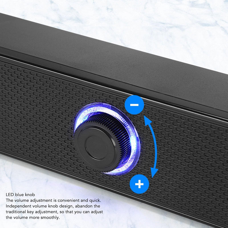 USB Computer Speakers PC Laptop Speaker with HiFi Clear Sound Digital Volume Knob 3.5mm AUX Input for Desktop Laptop Tablet Mobile Devices