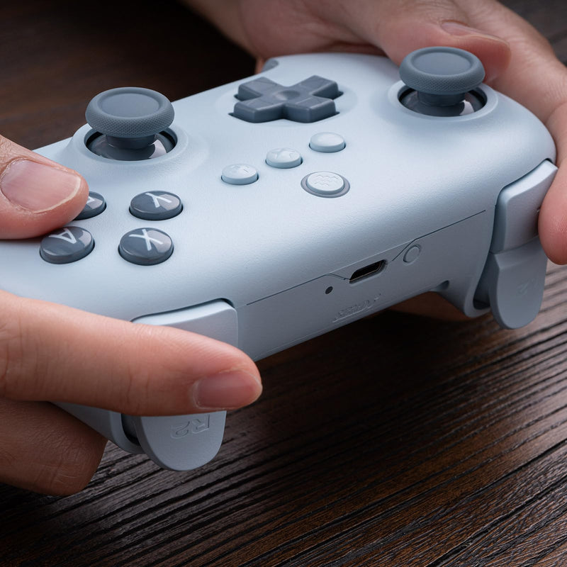 8Bitdo Ultimate C Bluetooth Controller for Switch, Ultimate Quality Bluetooth connectivity with 6-axis Motion Control and Rumble Vibration (Blue) Blue