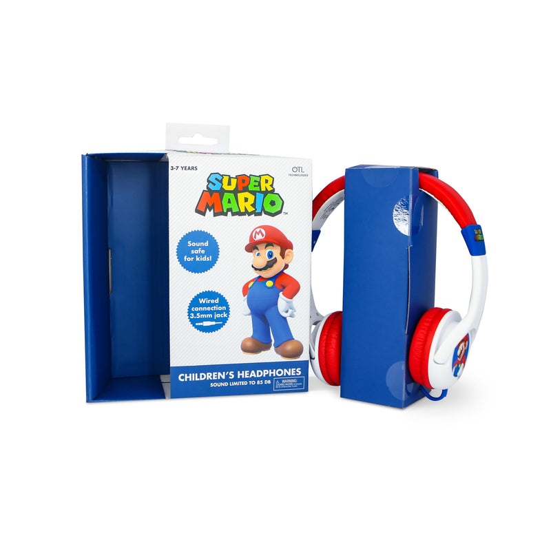 OTL Technologies SM1107 Super Mario Kids Wired Headphones in White