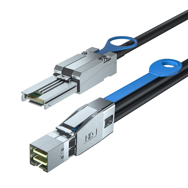 ipolex External Mini SAS HD SFF-8644 to SFF-8088 Hybrid Cable for Server, Raid Card & PCI Express Controller, 1-m(3.28ft) 8088-8644 1m