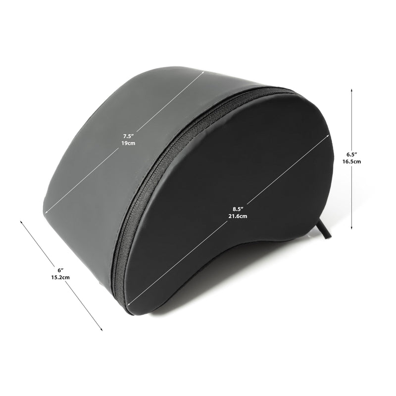 Guitar Cushion - Contoured Built In Sponge for Comfortable Support - Leg Strap -Durable PU Leather in Black - Classical Acoustic Bass & Electric - Complete Travel Bag & String Cleaner Tool