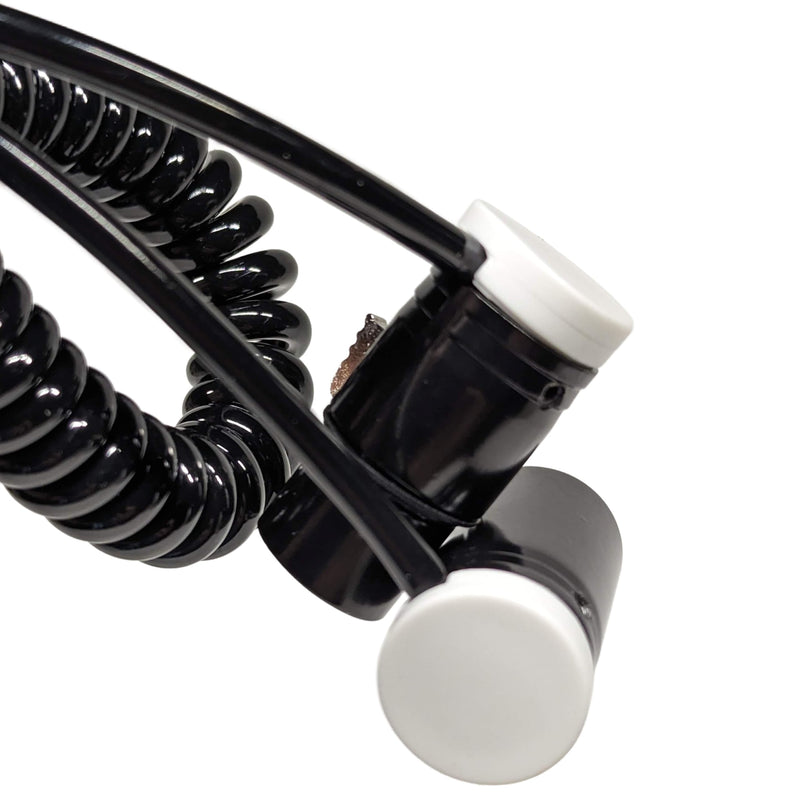 [AUSTRALIA] - 2-Pcs Coiled Low-Profile 3-Pin XLR Female to XLR Male Adjustable-Angle Cable for Sound Devices 302, 552, 633, 688, 788T Mixer, Zaxcom, Zoom F8, 20-Inches, Black and White 2-Pcs, Black + White 