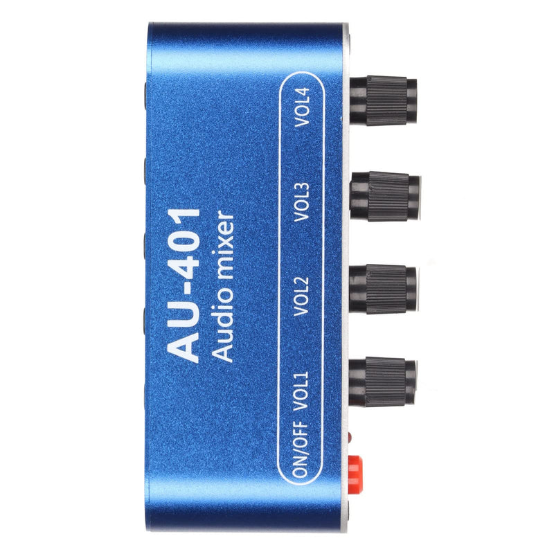 4 in 1 Out Mixer Stereo Switcher, Volume Adjustment Sound Mixer Selector, Mini DIY Headphones Amplifier, for PC Laptop Headphone Mobile Phone