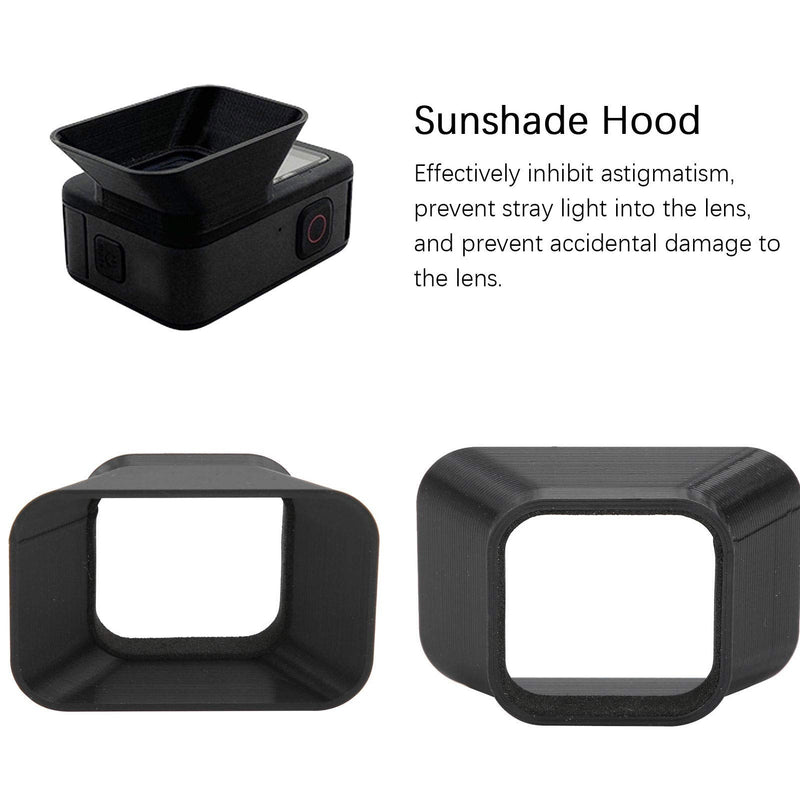 [AUSTRALIA] - DAUERHAFT Sunshade Hood Sturdy 2pcs Portable Sun for Lightweight for Hero 9 Black 