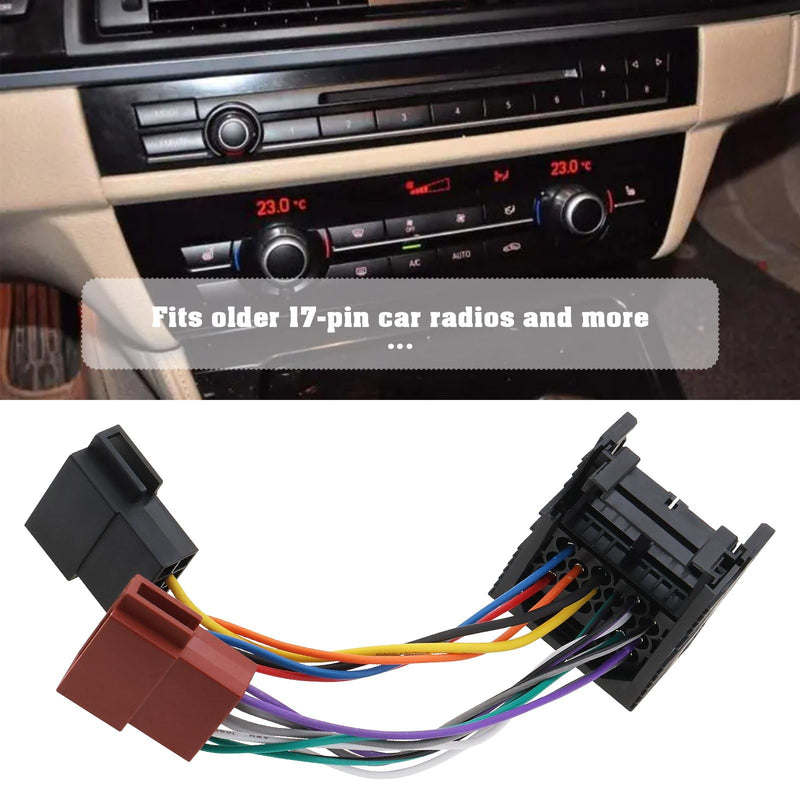 eMagTech Car Radio Adapter Old 17-pin Compatible with BMW 3 Series Compatible with BMW 5 Series Compatible with BMW 7 Series Radios Cord Length 11.5cm