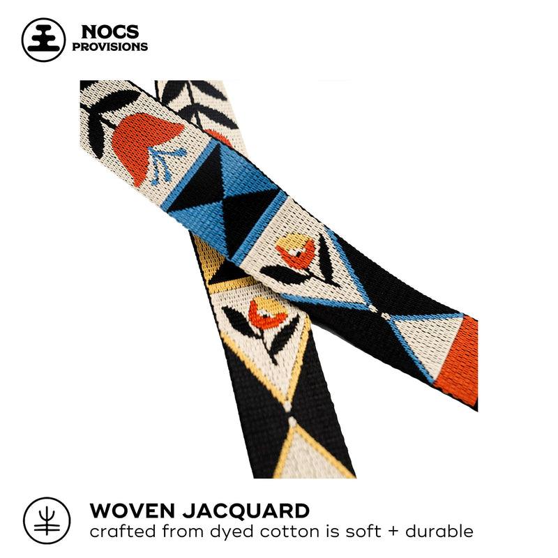 Nocs Provisions Woven Tapestry Strap, Binocular & Camera Reinforced Universal Wide Shoulder & Neck Strap for Men & Women Flora