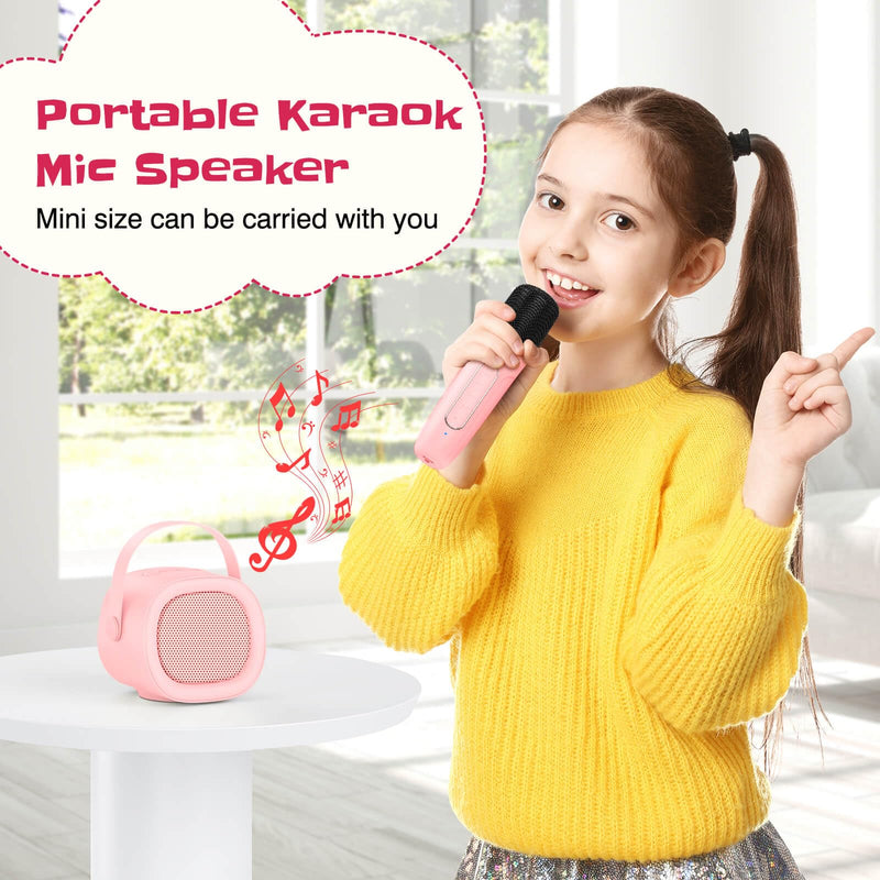 [AUSTRALIA] - LENRUE Karaoke Machine for Kids with Wireless Microphone, 4 Magic Voices, Karaoke Toys for Girls Boys, Best Birthday Gifts for Kids 4, 5, 6, 7, 8, 9, 10, 11, 12+(M65 Pink 1 Mic) M65 Pink 1 Mic 