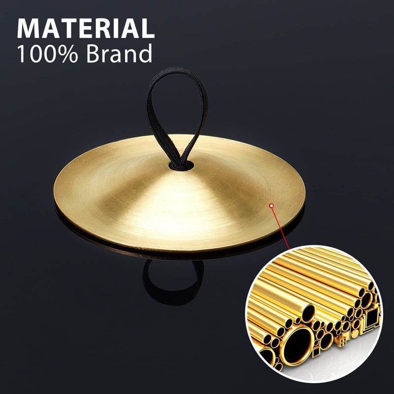 20 Pieces Finger Cymbals Belly Dancing Finger Dancing Finger Zills Musical Instrument for Dancer Party (Gold) Gold