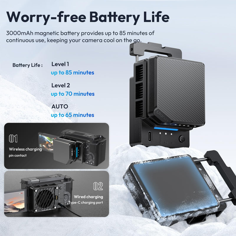 ULANZI SL02 Mini Flash Speedlite with Video Light+ULANZI CU01 Camera Cooler Kit