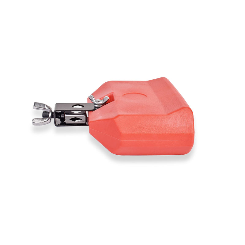 Jam Block - Latin Percussion Instrument, Musical Drum Block Accessory, Red Plastic with Adjustable Mounting Bracket - Complete with Drumstick Keyring