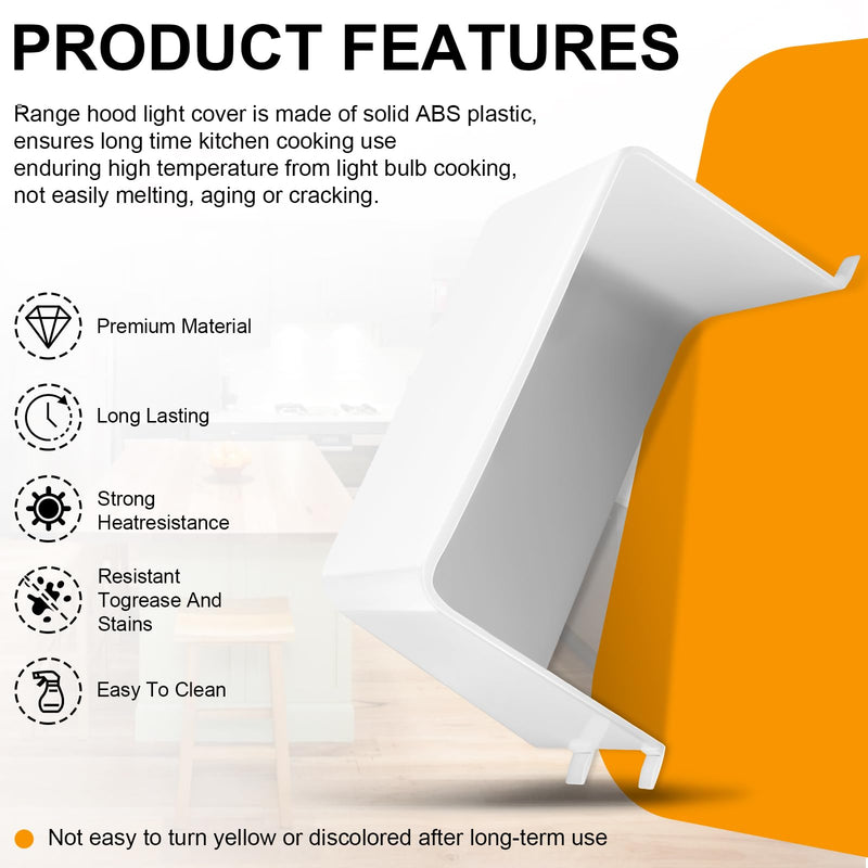 [AUSTRALIA] - SR401650 Range Hood Light Lens Cover for Broan Range Hood QL1, NS6, NS6530WW, QL130WW, Replace Part R401650, 1472455, AP5613955 Light Cover Lense, 2 Pack 