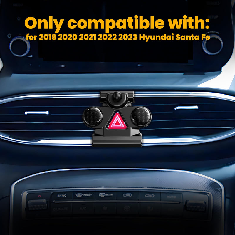 ELOHEI Custom Fit Car Phone Mount Compatible with Hyundai Santa Fe | Phone Holder Compatible with Hyundai Santa Fe 2019 2020 2021 2022 2023 and Santa Fe Hybrid 2021-2023 Car Accessories Black