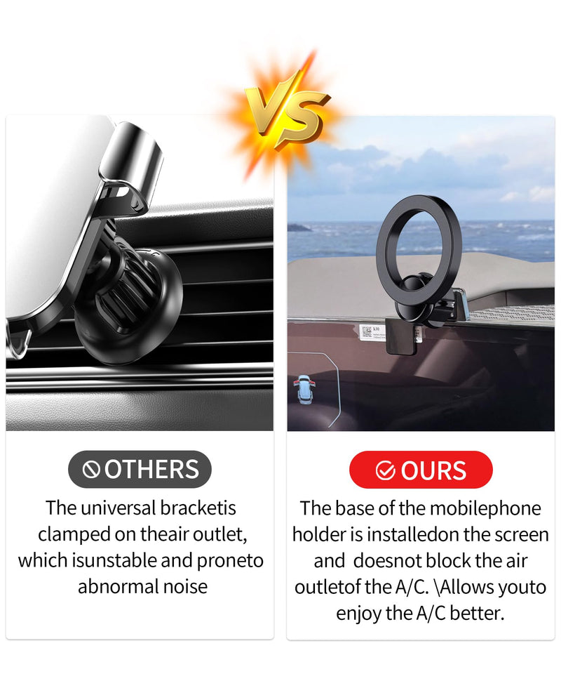 Car Phone Holder for Kia Carnival 2025 2026 Magsafe Mount Accessories | 12.3" Screen, Magnetic Cell Phone Mount Clip Compatible with iPhone, 3D fit Stable Dashboard GPS Navigation Bracket Stand for 2025-2026 Carnival