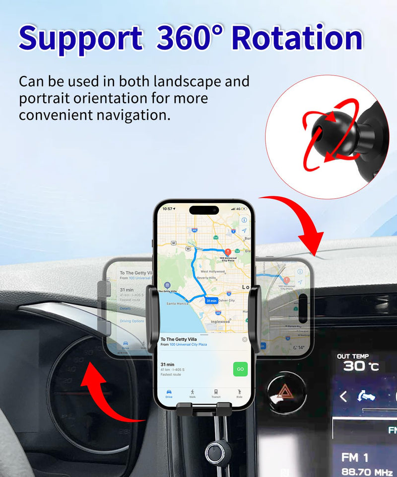 Car Phone Holder for Subaru WRX 2022-2025 / Crosstrek 2024-2026 / Impreza 2024-2026 Auto Accessories，One Hand Place & Pick，360° Rotation，Hands Free，for 4.7-7 inch Phones
