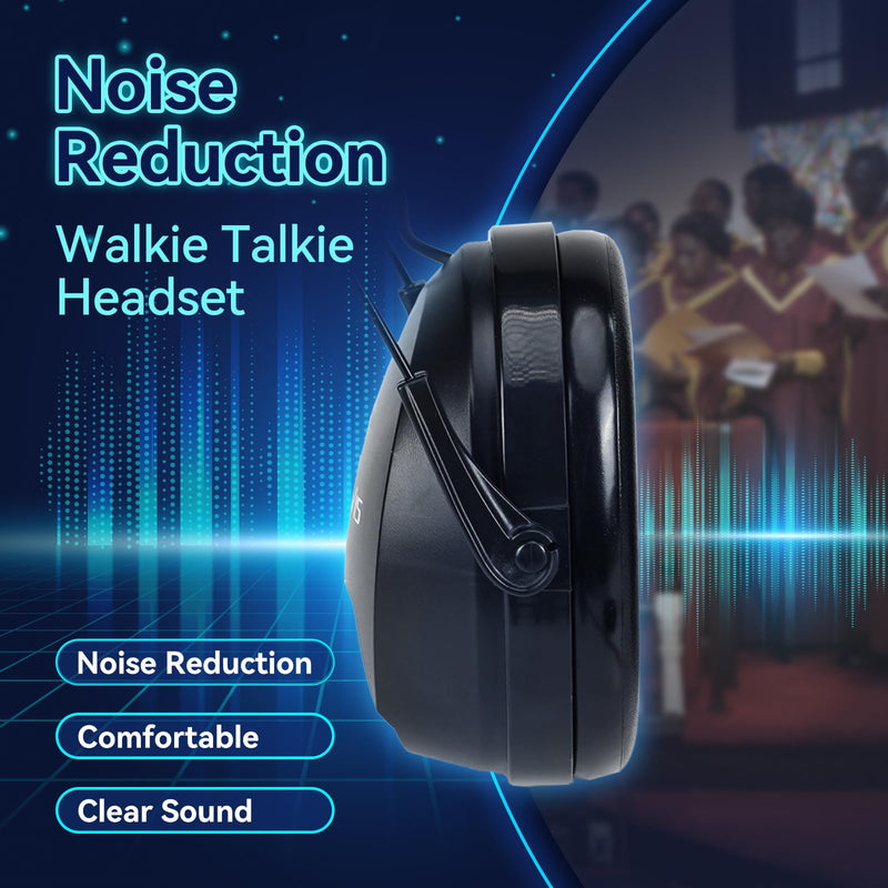 [AUSTRALIA] - Retevis EHK012 Foldable Two Way Radio Headset with Mic,Noise Reduction,Volume Adjust, Compatible with Baofeng UV-5R BF-F8HP PRO AR-5RM Pxton PX-888S, for RT22 RT68 RT86, 2 Way Radio Headset(1 Pack) Physical Noise Reduction 