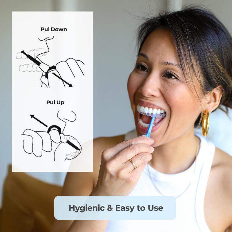 [AUSTRALIA] - PUL Pack of 3 Aligner Removal Tool – Invisalign Remover Tool & Retainer Hook for Clear Aligners, Trays & Night Guards – Reusable Invisalign Accessories, Aligner Hooks & Retainer Removal Hook – White 3 Pack 