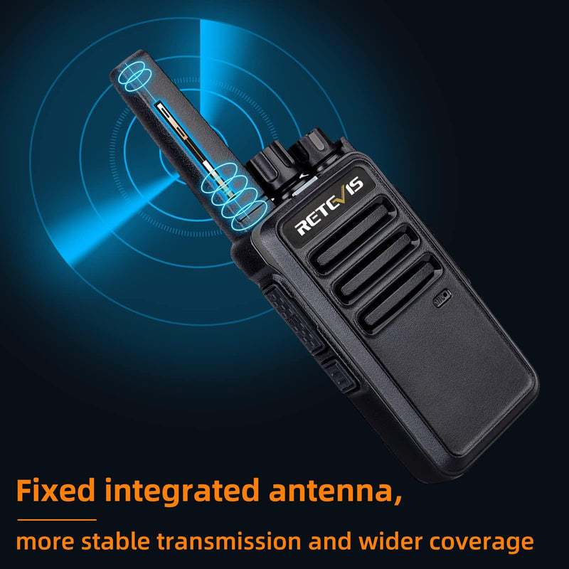 Retevis RT68 Walkie Talkies Rechargeable,Portable FRS Two-Way Radios for Adults,Heavy Duty 2 Way Radios Long Range,USB Charging Base,License Free Walkie Talkie for Road Trip Gifts Camping (2 Pack) without display